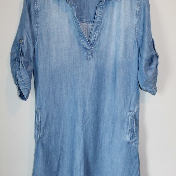 Cloth & Stone Tunic Chambray Shirt Dress HW7711 - Picture 6 of 7
